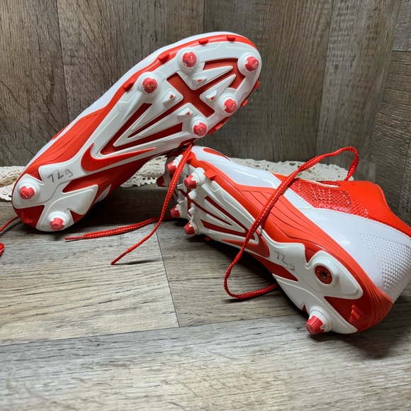 Nike Alpha Pro Football Cleats Men's Sz 15White/orange 599025-181 shoes*READ* - Picture 9 of 13